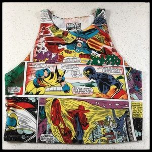 Marvel Super Hero Comic Crop Top